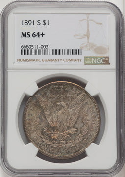 1891-S Morgan Dollar NGC MS64+