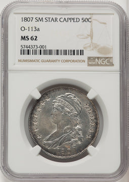 1807 50C O-113a Bust Half Dollar NGC MS62