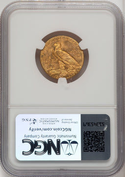 1908-D $5 Indian Half Eagle NGC MS64 (772556007)