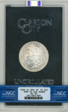 1880-CC 8/7 REV 78 GSA Hoard Morgan Dollar NGC MS64