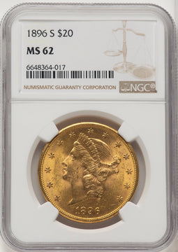 1896-S $20 Liberty Double Eagle NGC MS62 (520088016)