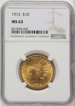 1913 $10 Indian Eagle NGC MS63 (177185343)