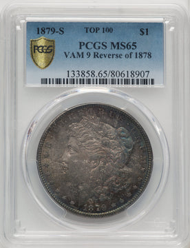 1879-SVAM 9 Reverse of 1878 Morgan Dollar PCGS MS65