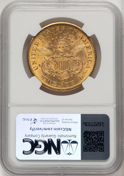 1875-CC $20 Liberty Double Eagle NGC MS62 (572156002)