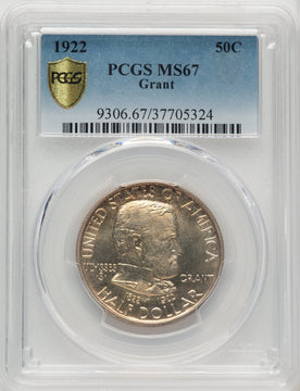 1922 50C Grant No Star Commemorative Silver PCGS MS67