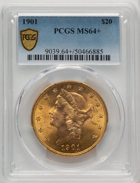 1901 $20 Liberty Double Eagle PCGS MS64+