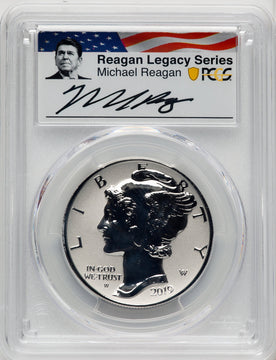 2019-W Palladium Eagle 1 oz REV Reagan Legacy Series Michael Reagan Picture PCGS PR70