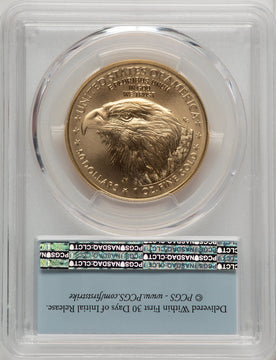 2021 One-Ounce Gold Eagle Type Two First Strike FS Flag PCGS MS70