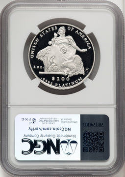 2004-W P$100 One-Ounce American Platinum Eagle Statue of Liberty Brown Label NGC PF70 (519548154)