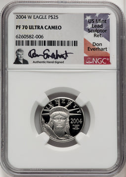 2004-W 1/4 oz Platinum Eagle NGC PF70 Don Everhart