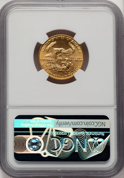 1987 $10 Quarter-Ounce Gold Eagle Don Everhart NGC MS70