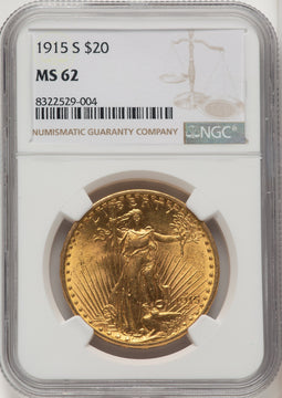 1915-S $20 Saint-Gaudens Double Eagle NGC MS62 (572258047)