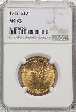 1912 $10 Indian Eagle NGC MS63 (572023001)