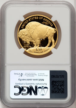 2012-W $50 One-Ounce Gold Buffalo Mike Castle Congressional Series NGC PF70