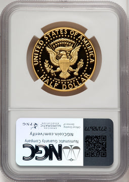 2014-W 50C Kennedy Gold 50th Anniversary Brown Label Proof Kennedy Half Dollar NGC PR70 (773149002)