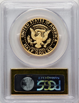 2014-W 50C Kennedy Gold 50th Anniversary First Strike FS Gold Foil Proof Kennedy Half Dollar PCGS PR70