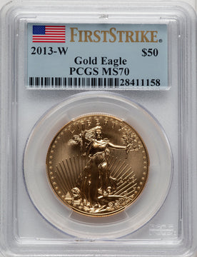 2013-W $50 One-Ounce Gold Eagle PCGS SP70 (772516008)