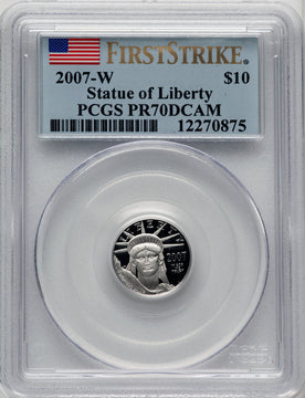 2007-W Platinum American Eagle 4-Coin Set FS Flag PCGS PR70
