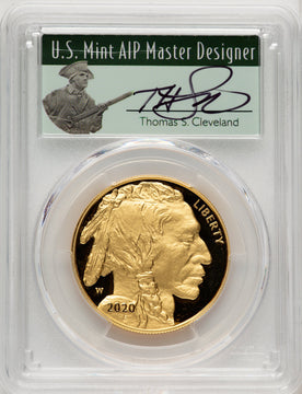 2020-W 1 oz Gold Buffalo First Day of Issue PCGS PR70 Cleveland