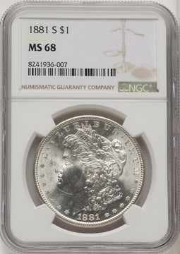 1881-S Morgan Dollar NGC MS68 (769202001)