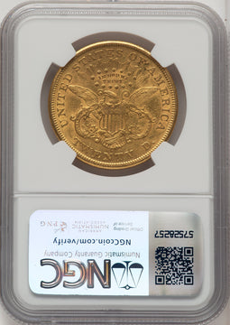 1874-CC $20 Liberty Double Eagle NGC AU50