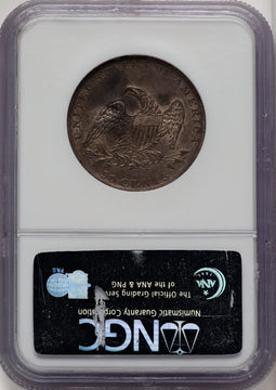 1837 50C Reeded Edge Reeded Edge Half Dollar NGC MS61