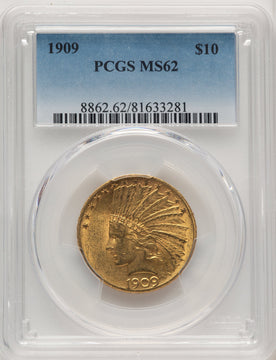 1909 $10 Indian Eagle PCGS MS62