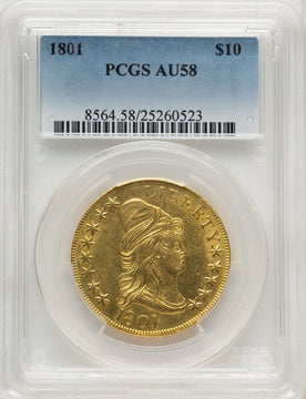1801 $10 Early Eagle PCGS AU58