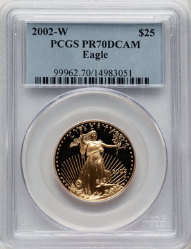 2002-W $25 Half-Ounce Gold Eagle PCGS PR70 (773479003)