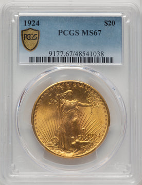 1924 $20 Saint Saint-Gaudens Double Eagle PCGS MS67 (773472002)
