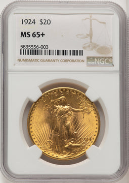 1924 $20 Saint Saint-Gaudens Double Eagle NGC MS65+ (773481133)