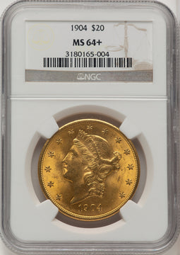 1904 $20 Liberty Liberty Double Eagle NGC MS64+