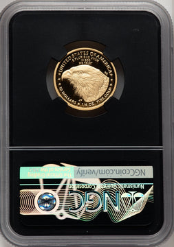 2023-W Proof Gold Eagle 1/4 oz FDI Anna Cabral Blk Core NGC MS70