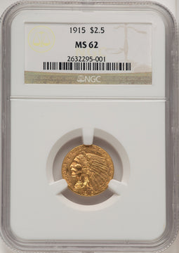 1915 $2.50 Indian Quarter Eagle NGC MS62 (505886142)
