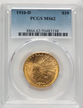 1910-D $10 Indian Eagle PCGS MS62 (171451087)