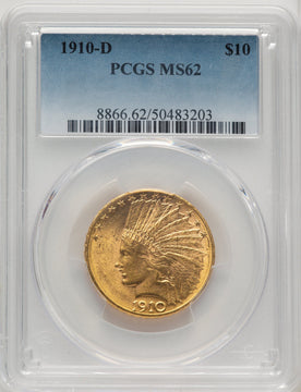 1910-D $10 Indian Eagle PCGS MS62 (171451084)