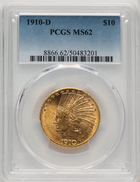 1910-D $10 Indian Eagle PCGS MS62 (171451086)