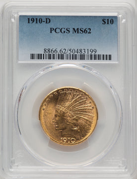 1910-D $10 Indian Eagle PCGS MS62 (171451085)