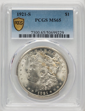 1921-S Morgan Dollar PCGS MS65