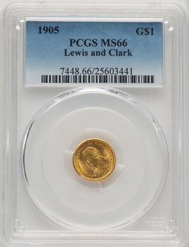 1905 G$1 Lewis and Clark Commemorative Gold PCGS MS66