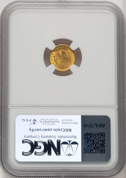 1853 G$1 Gold Dollar NGC MS66 (773049011)