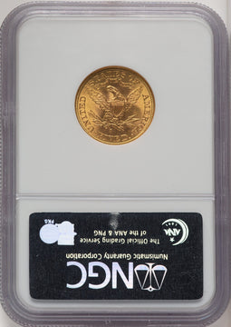 1901-S $5 Brown Label Liberty Half Eagle NGC MS65 (773428004)