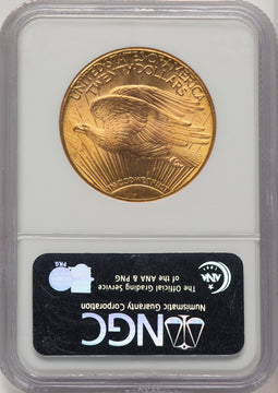 1927 $20 CAC Brown Label Saint-Gaudens Double Eagle NGC MS66