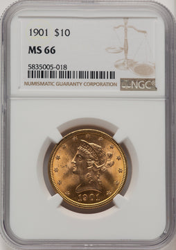 1901 $10 Liberty Eagle NGC MS66 (507005019)