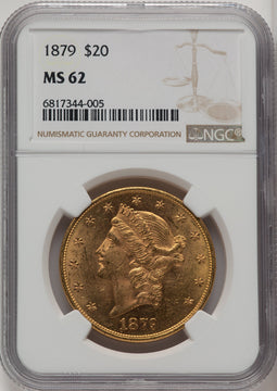 1879 $20 Liberty Double Eagle NGC MS62