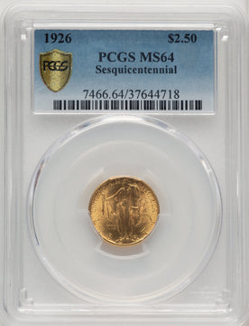 1926 $2.50 SESQUI Commemorative Gold PCGS MS64 (773879048)