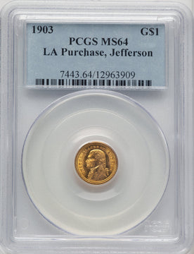 1903 G$1 JEFF Commemorative Gold PCGS MS64 (773879035)