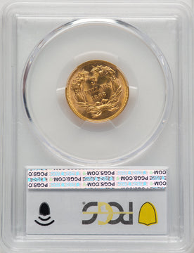 1888 $3 Three Dollar Gold Pieces PCGS MS65