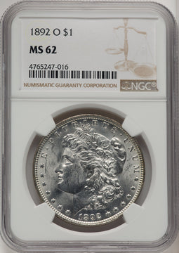 1892-O Morgan Dollar NGC MS62
