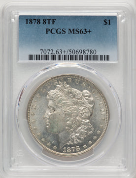 1878 8TF Morgan Dollar PCGS MS63+